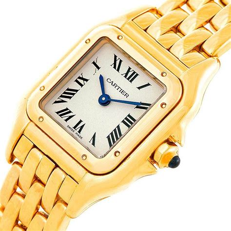 ladies gold cartier watch|cartier gold watch price.